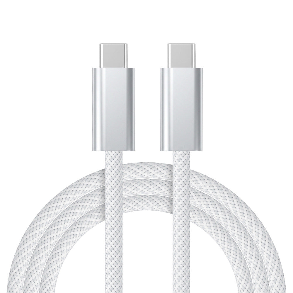 240W Dual Type-C Fast Charging Cable – USB-C to USB-C Braided Cord