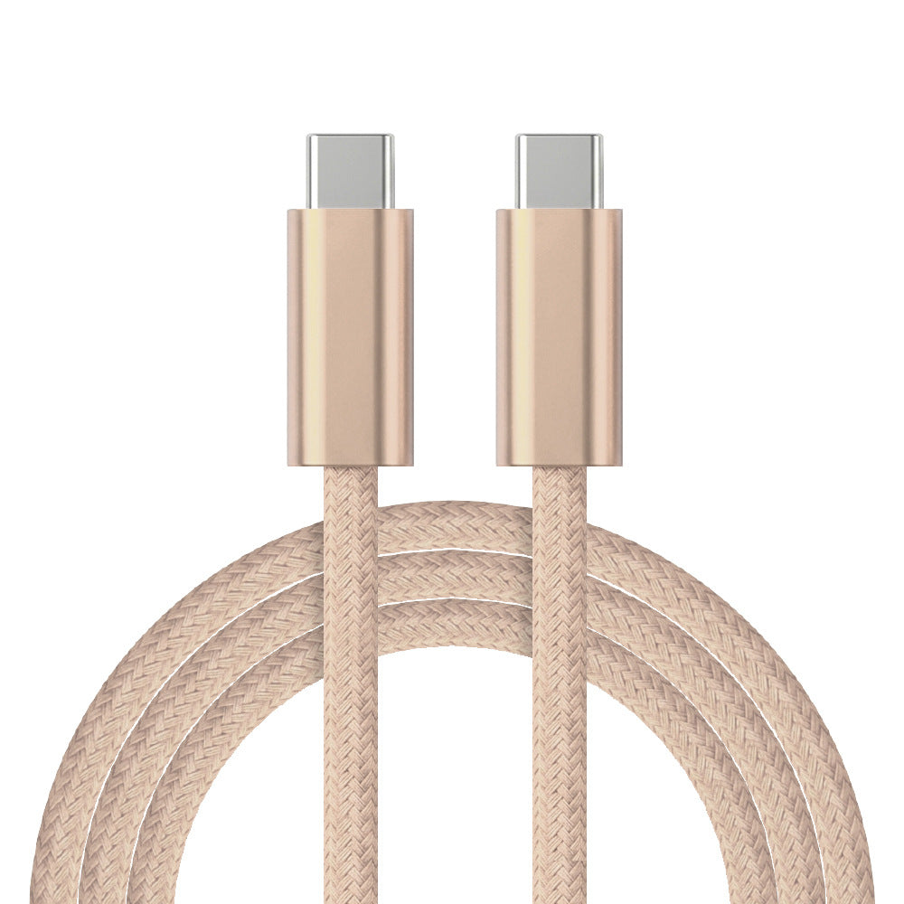 240W Dual Type-C Fast Charging Cable – USB-C to USB-C Braided Cord